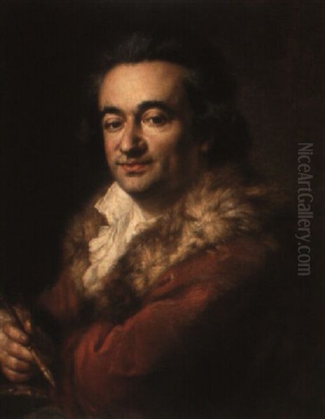 Portrait Of An Artist Oil Painting by Anton Raphael Mengs