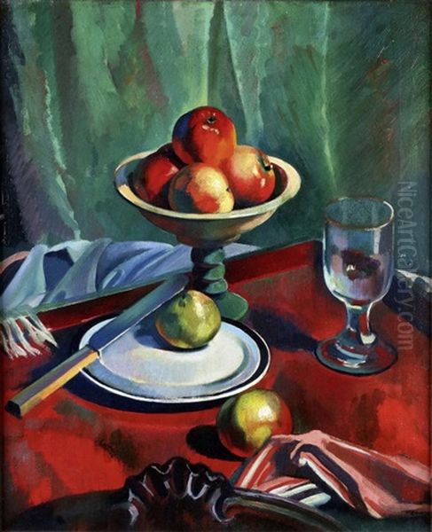 Nature Morte Au Compotier Oil Painting by Bernard Meninsky