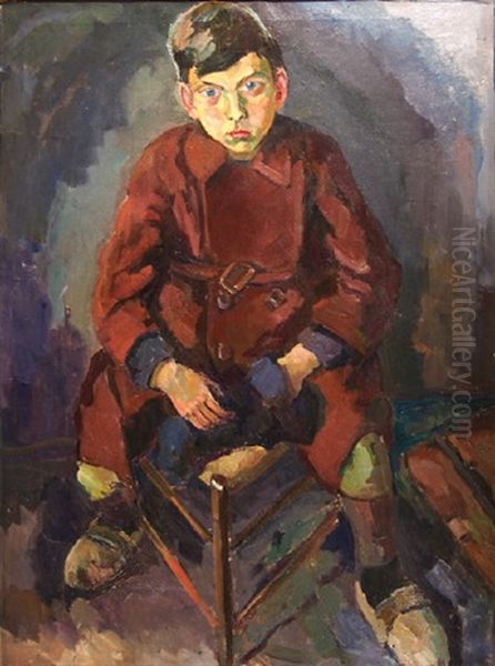 Seated Boy by Bernard Meninsky