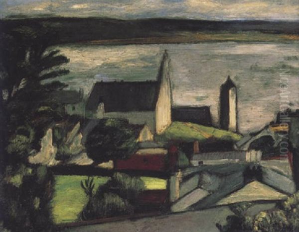 Grange-over-sands Oil Painting by Bernard Meninsky