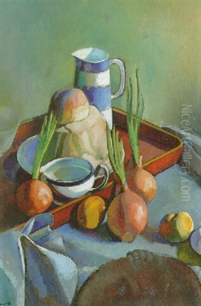 Still Life Oil Painting by Bernard Meninsky