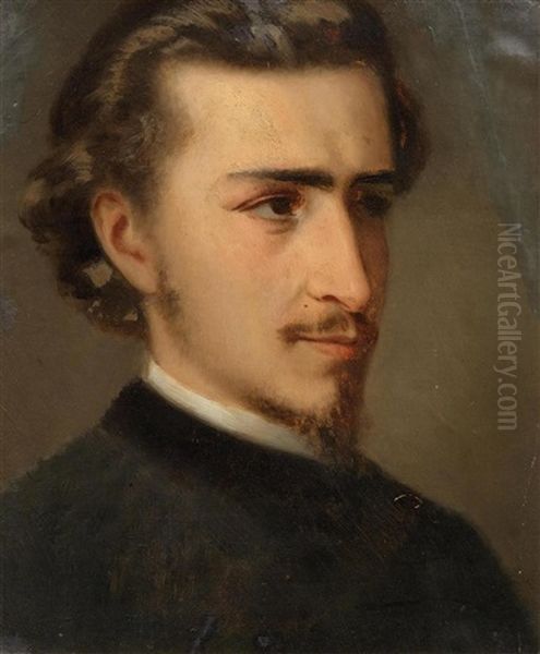 Portrait Of A Gentleman Oil Painting by Barthelemy Menn