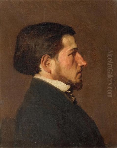 Portrait Of A Gentleman Oil Painting by Barthelemy Menn