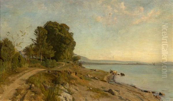 Geneve De La Belotte Oil Painting by Barthelemy Menn