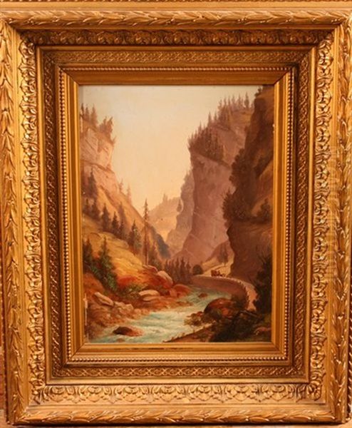 Torrent En Montagne Oil Painting by Barthelemy Menn