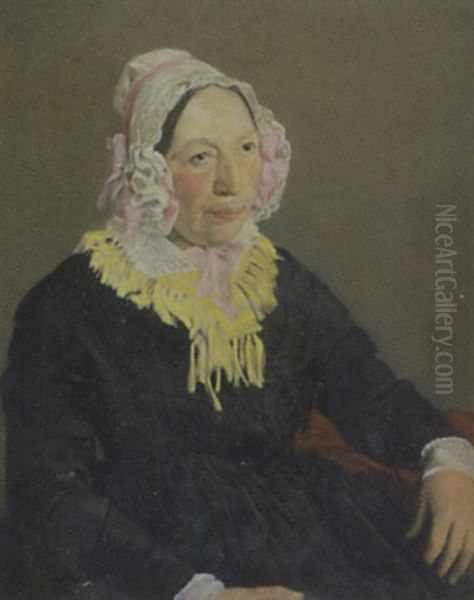 Portrat Der Elisabeth Foex-roget Oil Painting by Barthelemy Menn