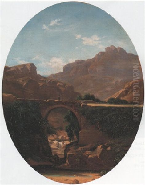 Pont Aux Environs De Rome by Barthelemy Menn