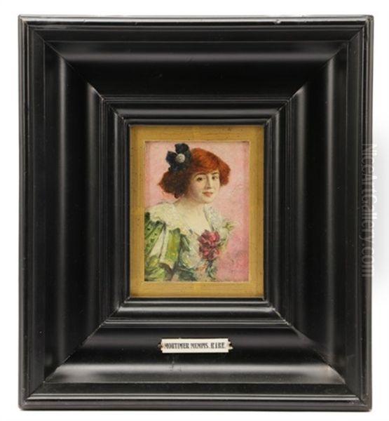 Portrait Of Mrs. Brown Potter Oil Painting by Mortimer Luddington Menpes