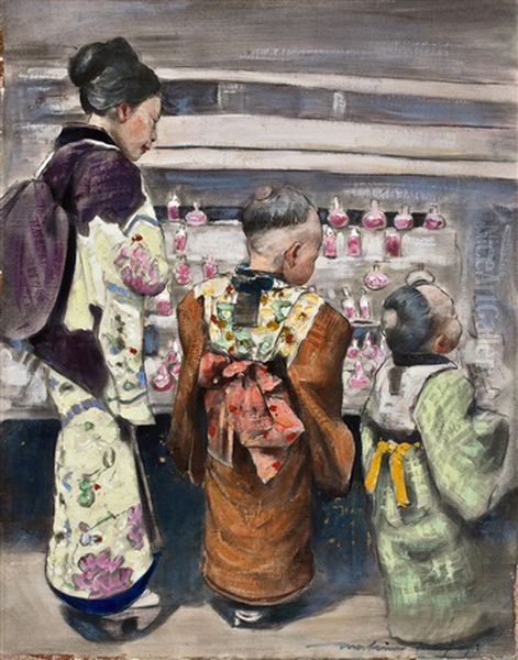 At The Sugar Water Stall Oil Painting by Mortimer Luddington Menpes