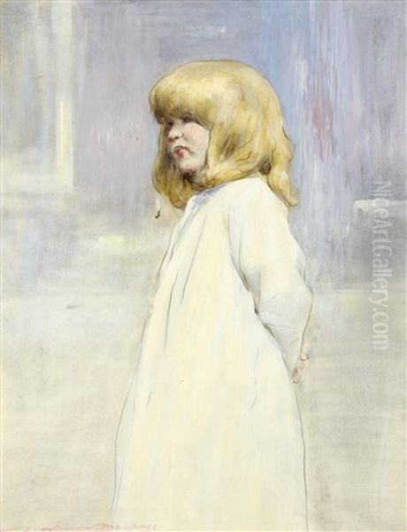 Going To Bed (+ Book Entitled Children Of The World By The Artist) Oil Painting by Mortimer Luddington Menpes