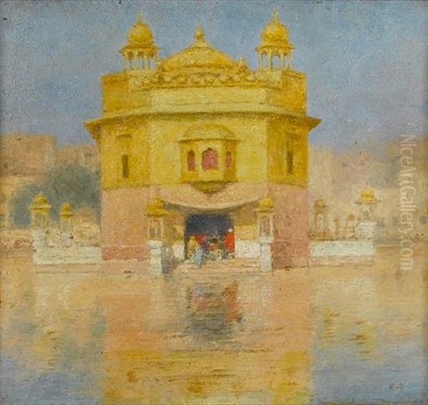 The Golden Temple, Amritsar Oil Painting by Mortimer Luddington Menpes