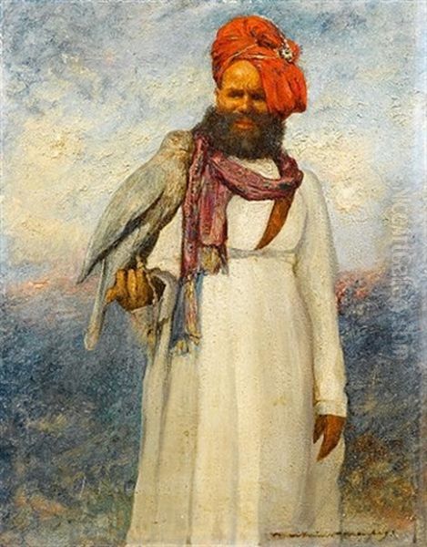 A Hawksman Of Rajgarh Oil Painting by Mortimer Luddington Menpes