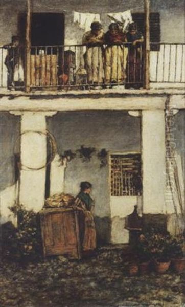 On The Balcony Oil Painting by Mortimer Luddington Menpes