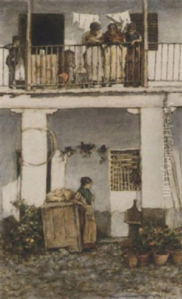 The Balcony Oil Painting by Mortimer Luddington Menpes