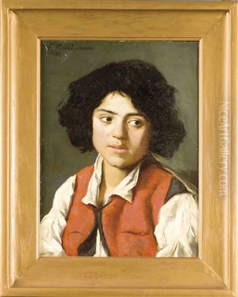 Reizvolles Portrait Eines Italienischen Jungen Oil Painting by Frieda Menshausen-Labriola