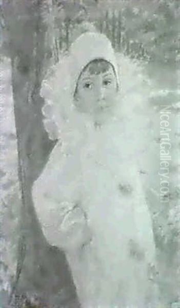 Pierrot Oil Painting by Frieda Menshausen-Labriola