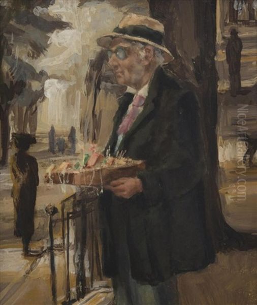 Le Colporteur Oil Painting by Edouard (John) Menta