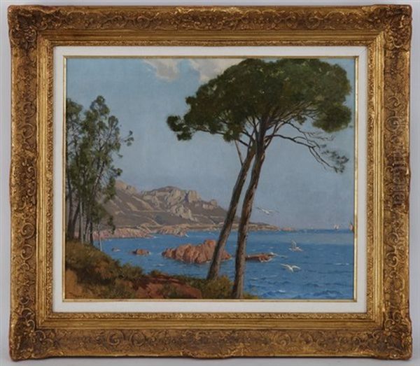 La Baie, Saint Raphael Oil Painting by Edouard (John) Menta