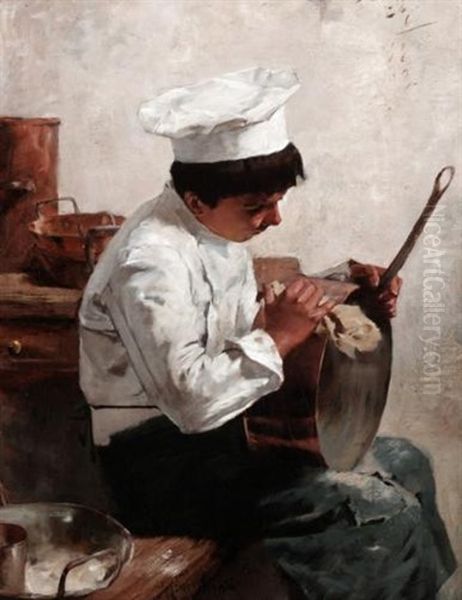 The Chef's Boy Oil Painting by Edouard (John) Menta