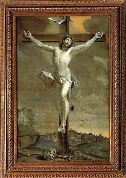 Christus Am Kreuz Oil Painting by Franz Thaddaeus Menteler the Elder