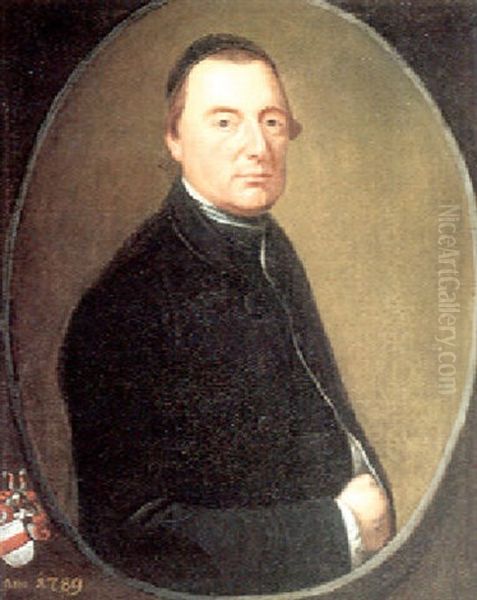 Bildnis Des Johann Michael Rauc, Kaplan In Hizkirch Oil Painting by Franz Thaddaeus Menteler the Elder