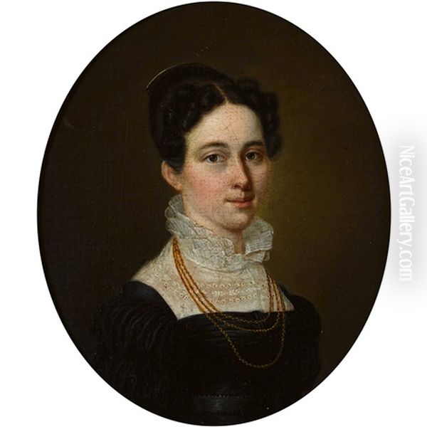 Brustbildnis Von Maria Henriette De Graffenried Oil Painting by Franz Joseph Menteler