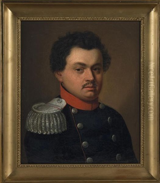 Portait De Carl Ludwig Deci 1819 Oil Painting by Franz Joseph Menteler