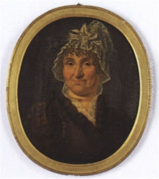 Portrat Maria Buhlmann-koch Von Sarmensdorf Oil Painting by Franz Joseph Menteler