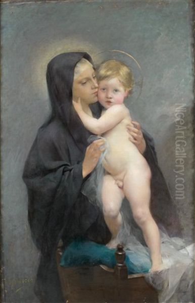 La Vierge Noire Oil Painting by Marius Jean Antonin Mercie