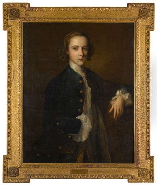 Portrait Of A Young Man, Half-length Oil Painting by Philip Mercier