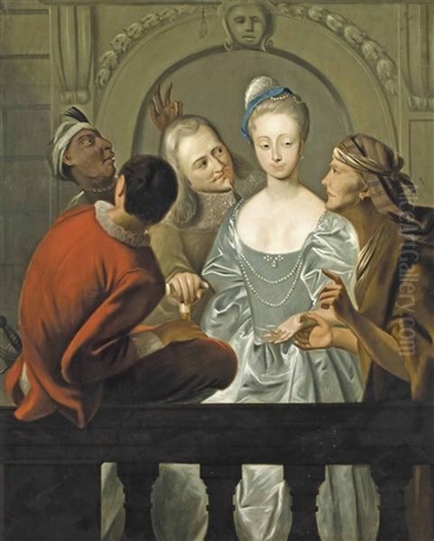 The Procuress Oil Painting by Philip Mercier