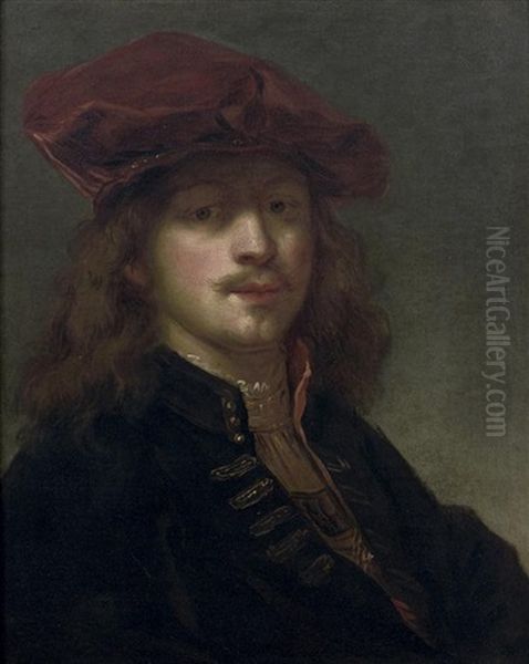 Portrait D'homme A La Maniere De Rembrandt Oil Painting by Philip Mercier