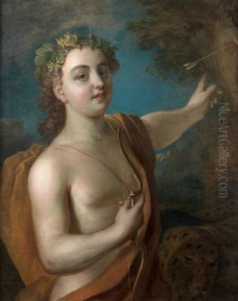 Jeune Bacchus Oil Painting by Philip Mercier