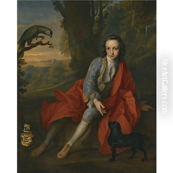 Portrait Of Sir John Thomas Stanley, 6th Bart. Of Alderley Oil Painting by Philip Mercier