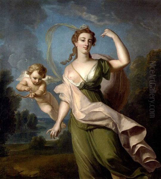 The Goddess Of Love Oil Painting by Philip Mercier