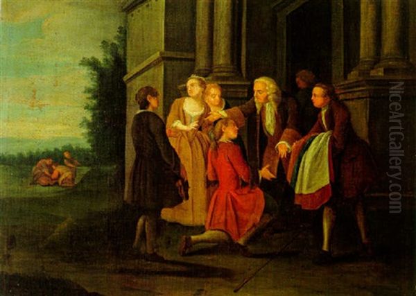 Return Of The Prodigal Son Oil Painting by Philip Mercier