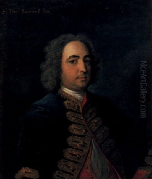 Portrait Of Sir Thomas Samuel, Bt. Oil Painting by Philip Mercier