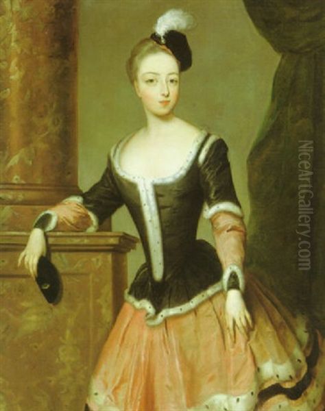 Portrait Of A Lady (elizabeth Hamilton, Later Countess Of Warwick?) Oil Painting by Philip Mercier