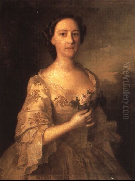 Portrait Of Martha Lowther Oil Painting by Philip Mercier