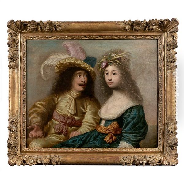 Couple Oil Painting by Jacob Frans van der Merck