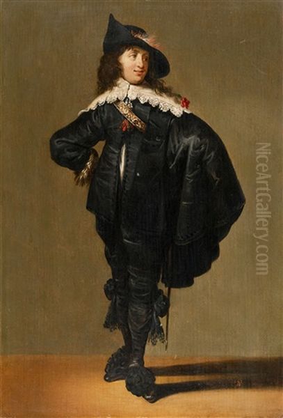 Portrait Of A Young Man Oil Painting by Jacob Frans van der Merck