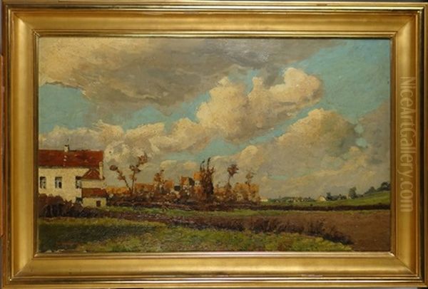 Paysage Oil Painting by Jules Merckaert