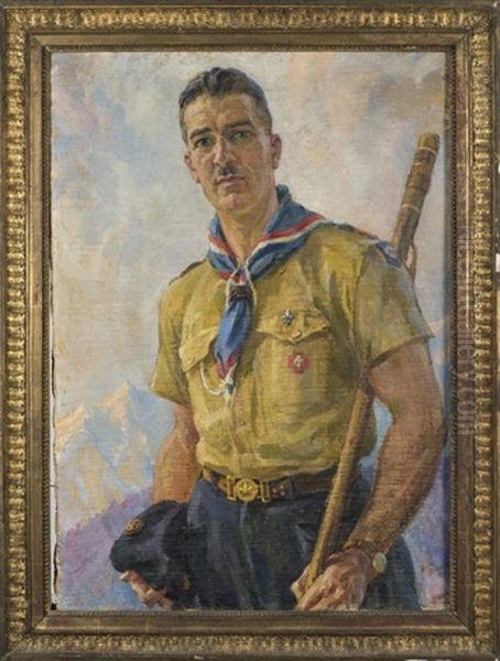 Portrait De Monsieur Bichot Oil Painting by Gyula Meresz Muller