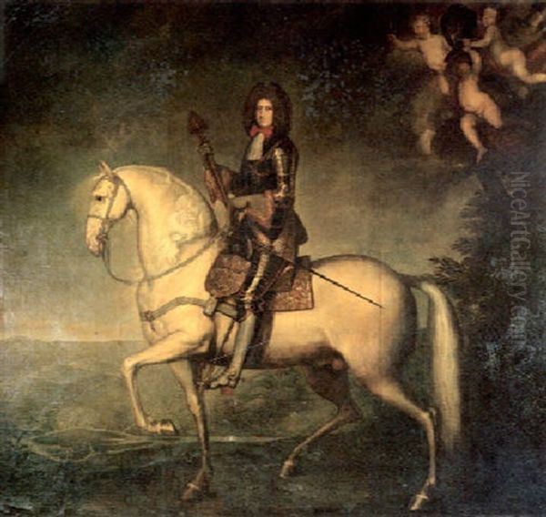 Karl V. Von Lothringen Als Sieger Uber Die Turken Vor Wien, 1683 Oil Painting by Matthaeus Merian