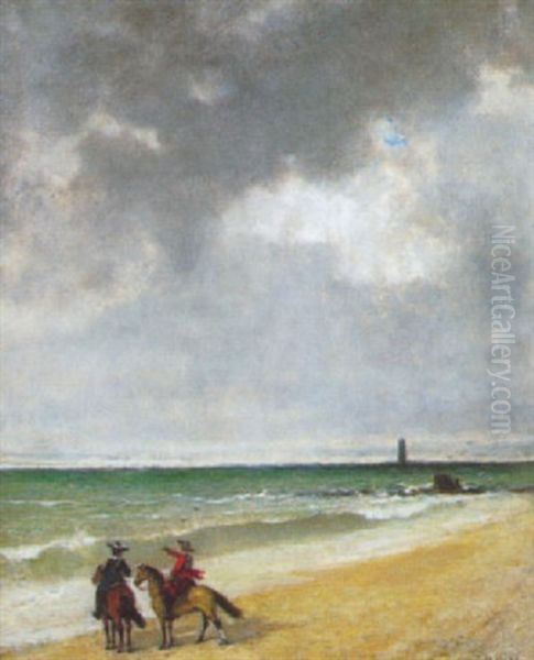 Cavaliers Sur La Plage Oil Painting by Ignacio Merino