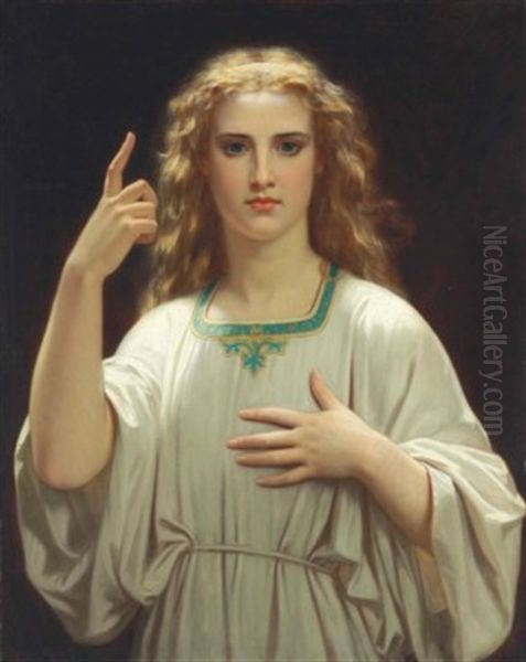 Faith Oil Painting by Hugues Merle