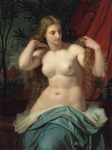 Bathsebee Oil Painting by Hugues Merle