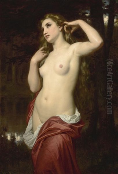 Baigneuse Oil Painting by Hugues Merle