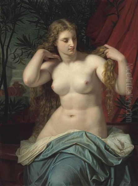 Bathsebee Oil Painting by Hugues Merle