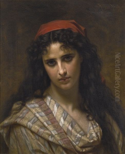 A Rare Beauty Oil Painting by Hugues Merle